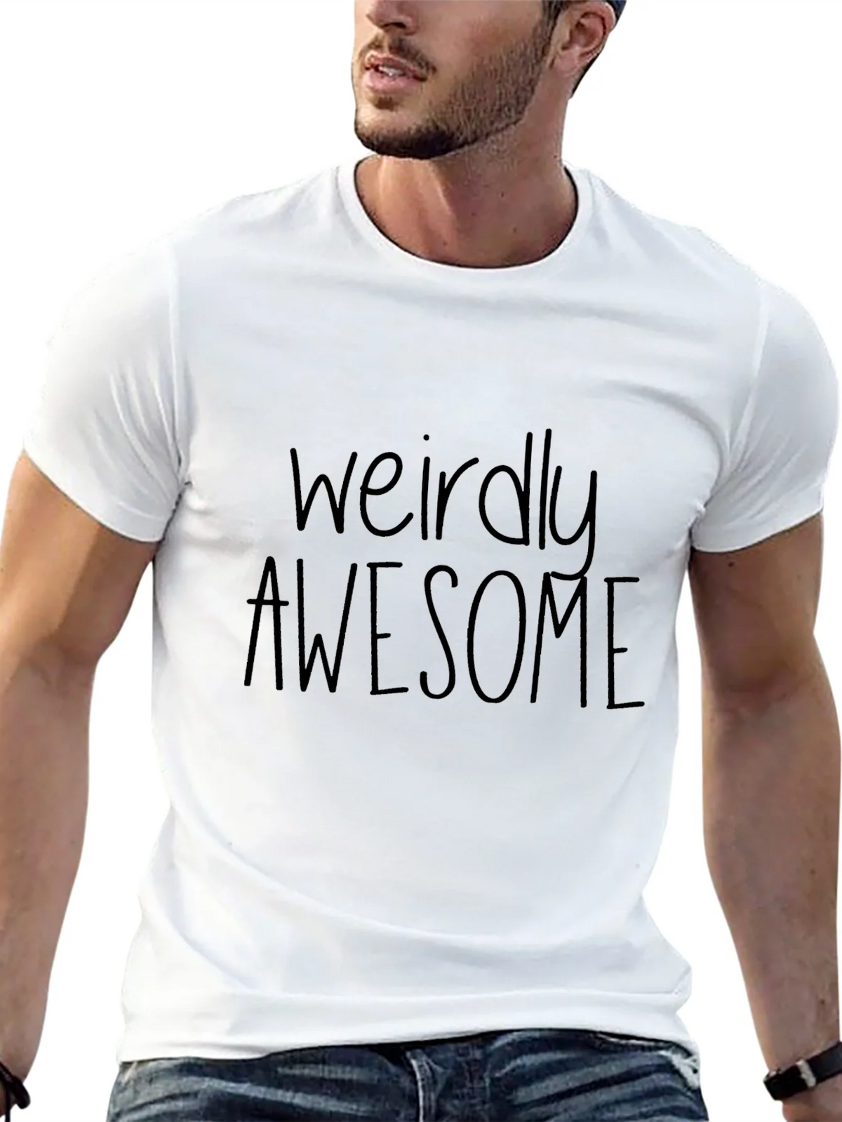 Weirdly Awesome Black Graphic Tee product image 4