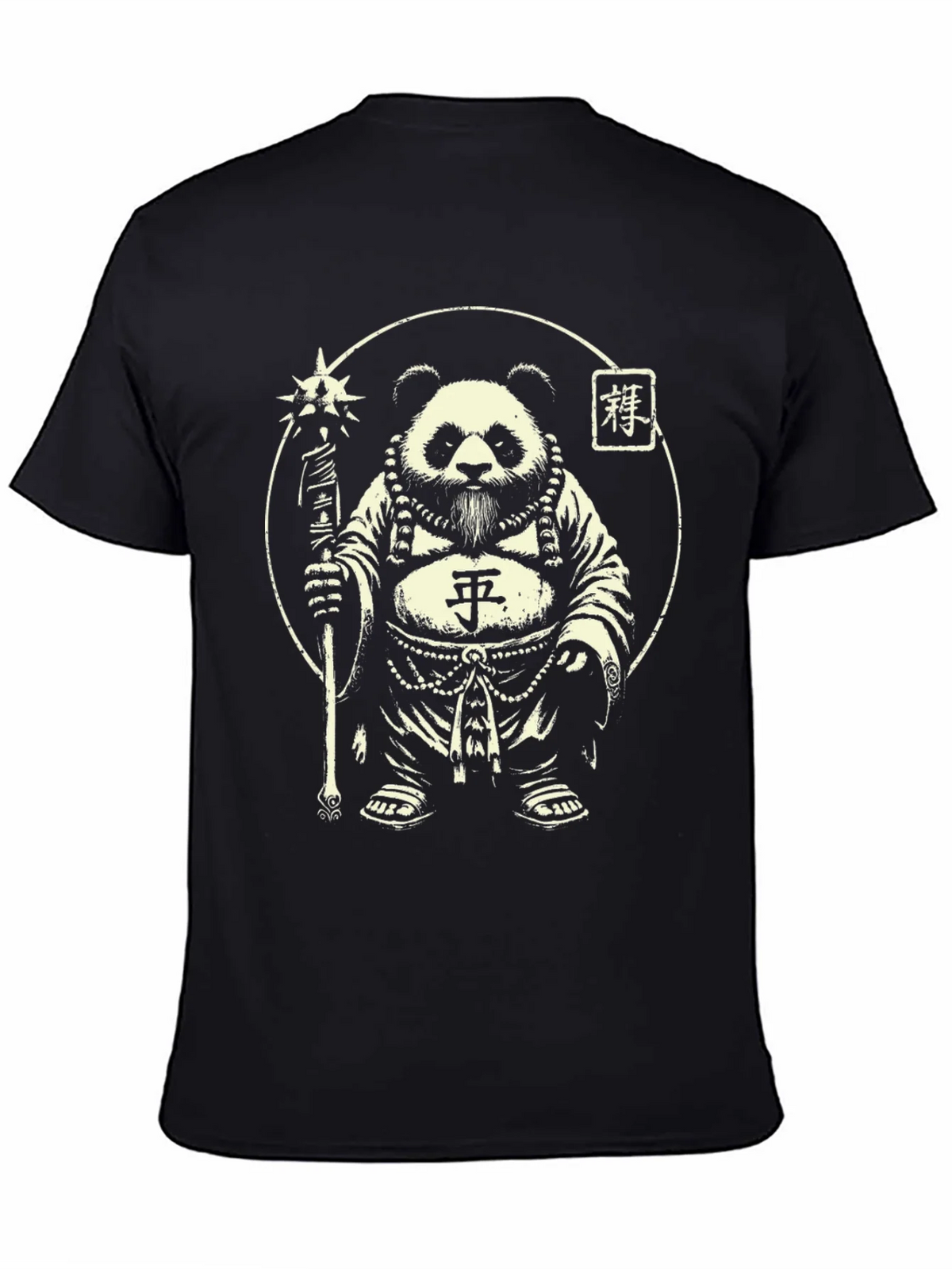 Panda Monk Graphic Tee - Unique Design Stylish Black T-Shirt product image 7