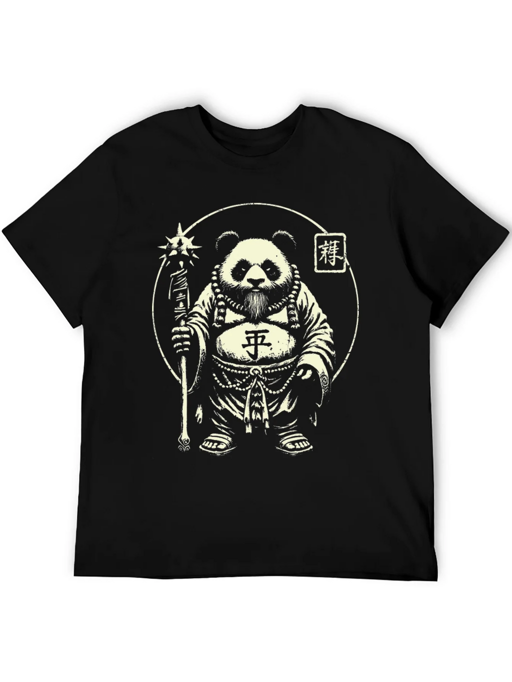 Panda Monk Graphic Tee - Unique Design Stylish Black T-Shirt product image 8
