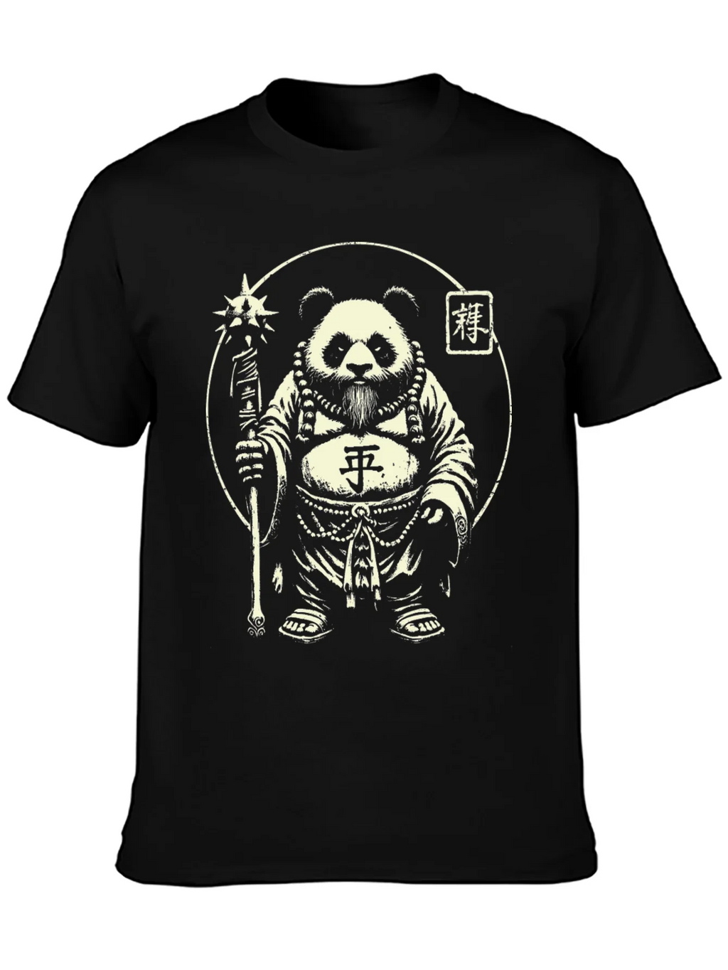 Panda Monk Graphic Tee - Unique Design Stylish Black T-Shirt product image 6