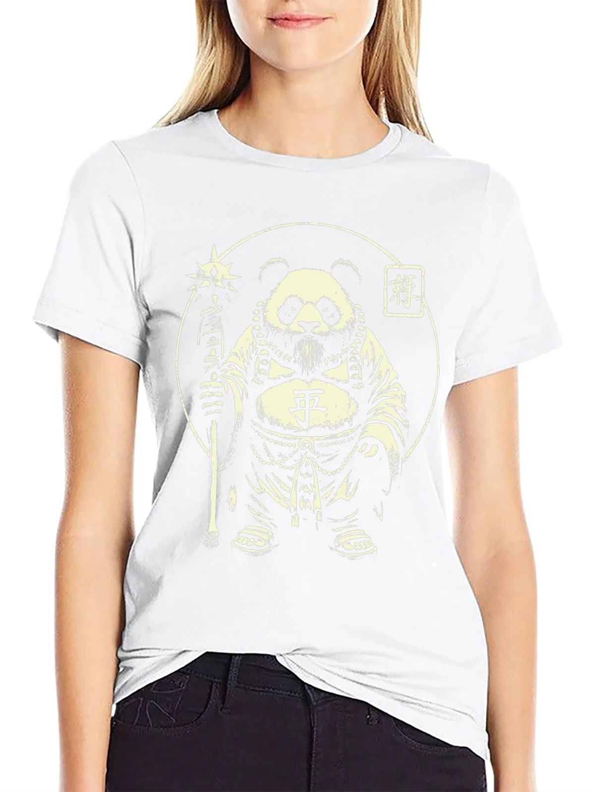 Panda Monk Graphic Tee - Unique Design Stylish Black T-Shirt product image 11