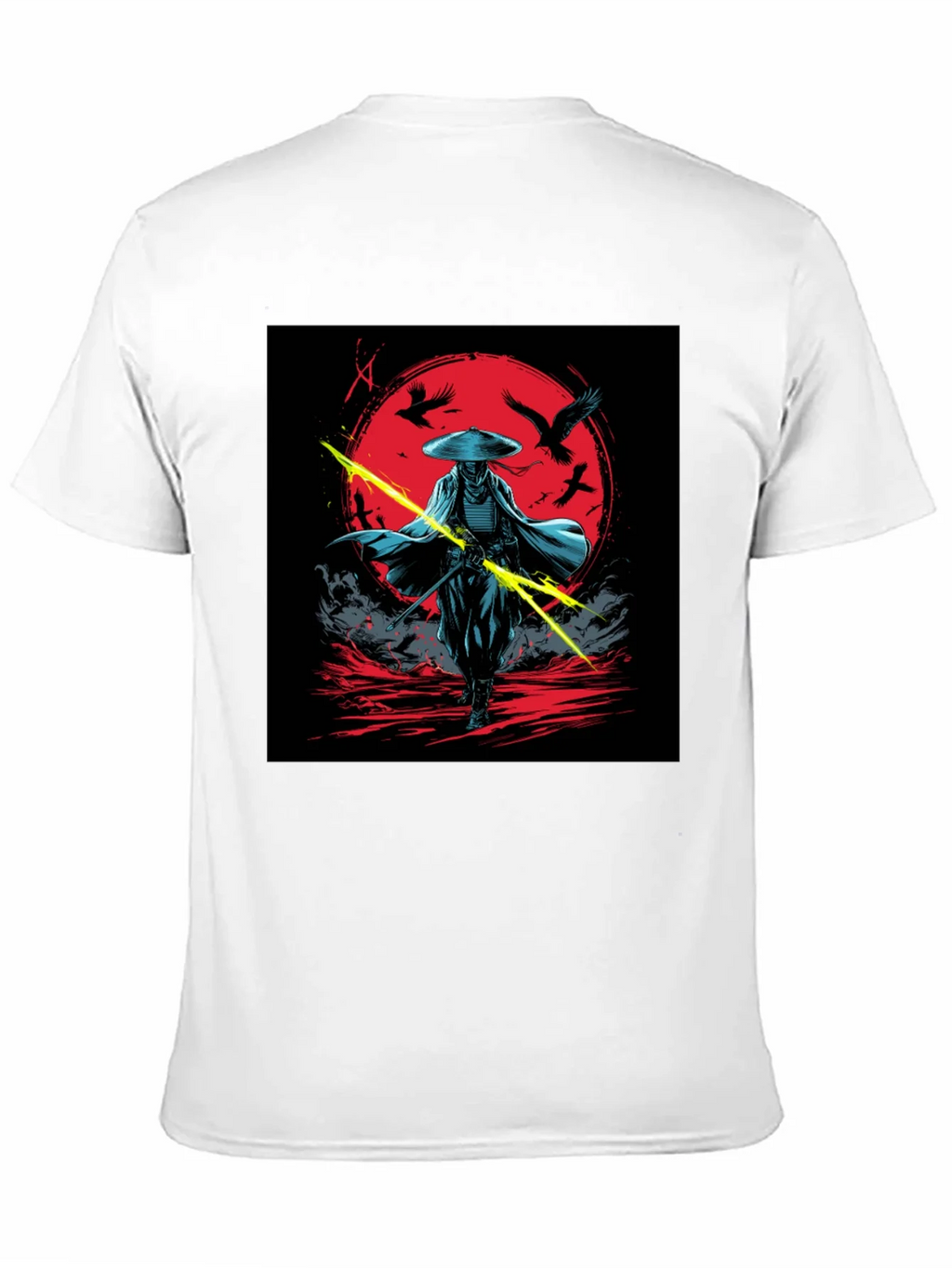 Samurai Warrior Graphic Tee - Black Cotton Shirt product image 2