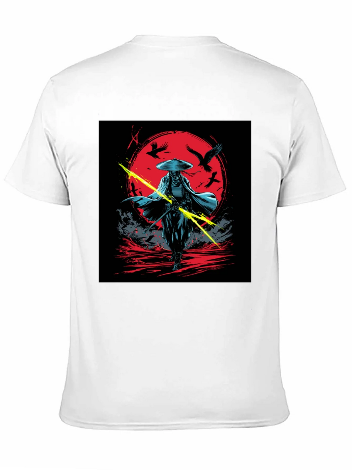Samurai Warrior Graphic Tee - Black Cotton Shirt product image 2