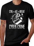 Cyber Crime T-Shirt - CTRL+ALT+DEFEAT - Anti-Hacking Tee product image 1
