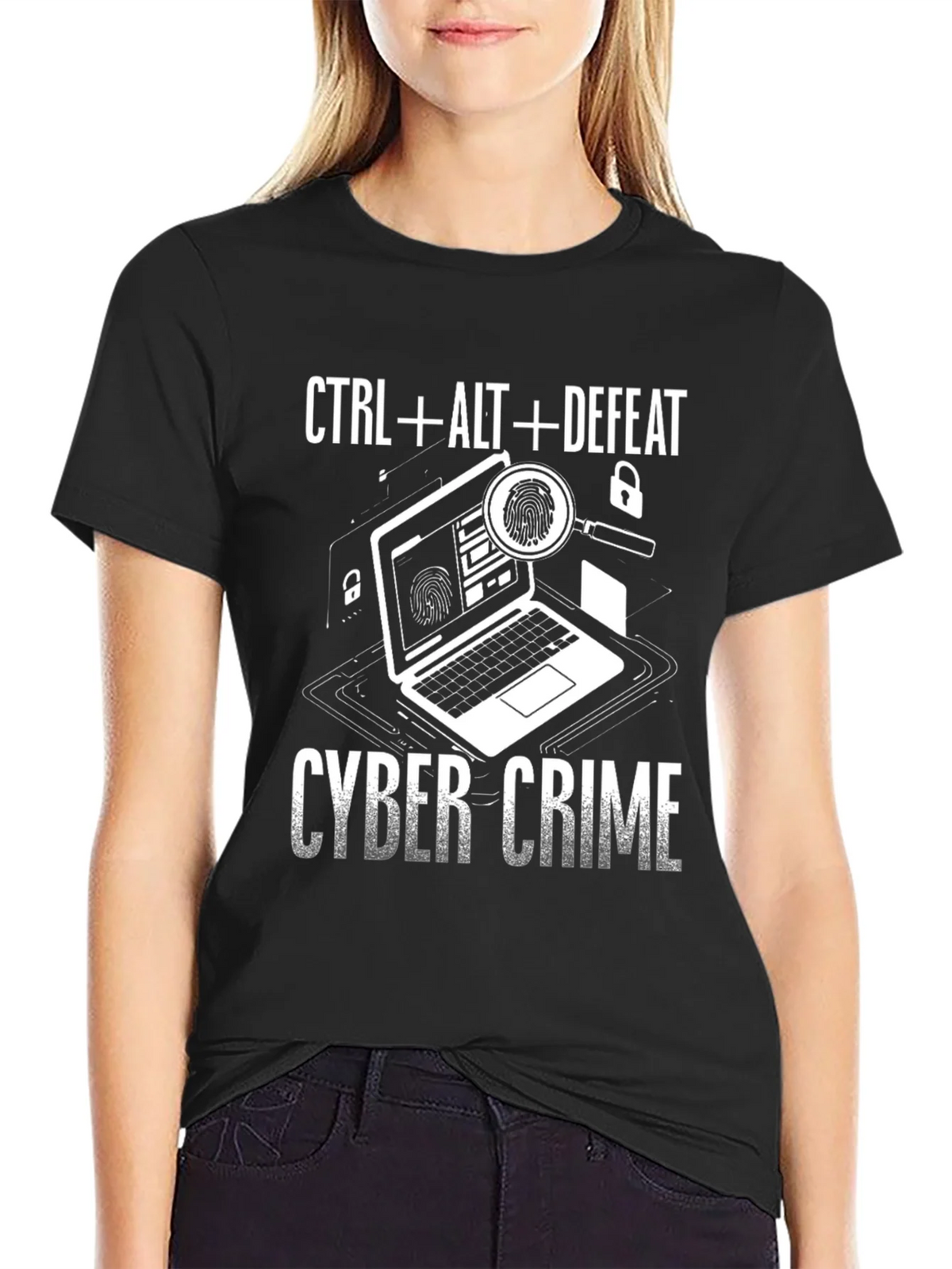 Cyber Crime T-Shirt - CTRL+ALT+DEFEAT - Anti-Hacking Tee product image 5