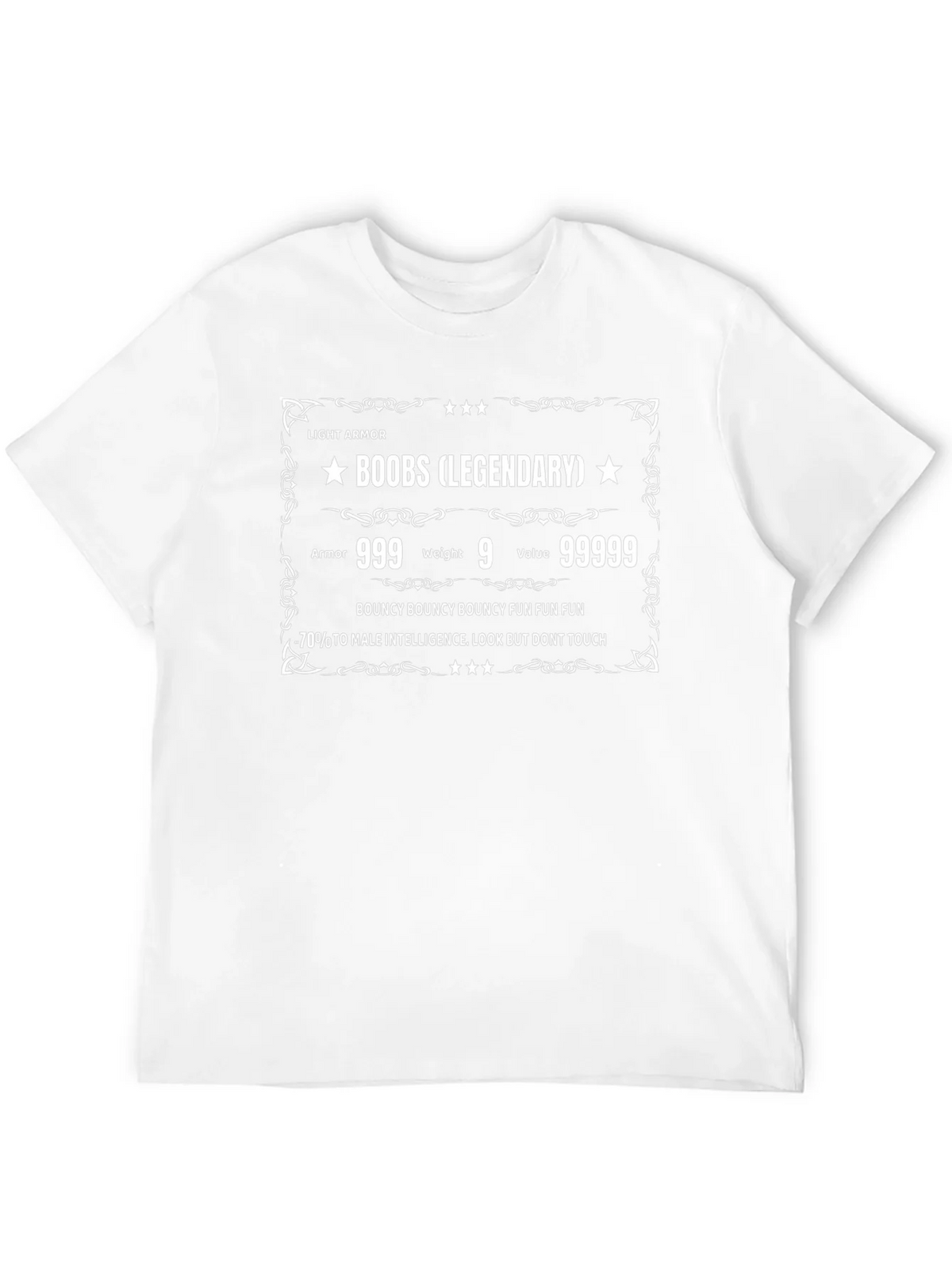 Legendary Boobs Light Armor Funny T-Shirt product image 3