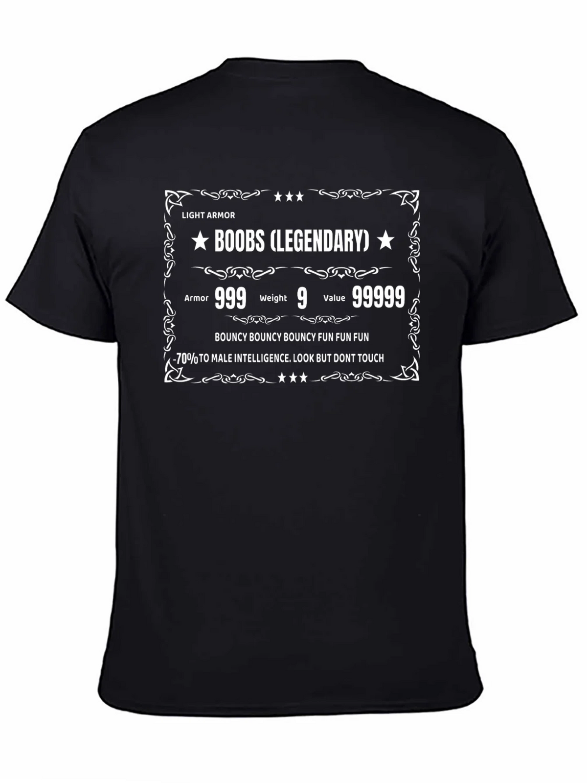 Legendary Boobs Light Armor Funny T-Shirt product image 7