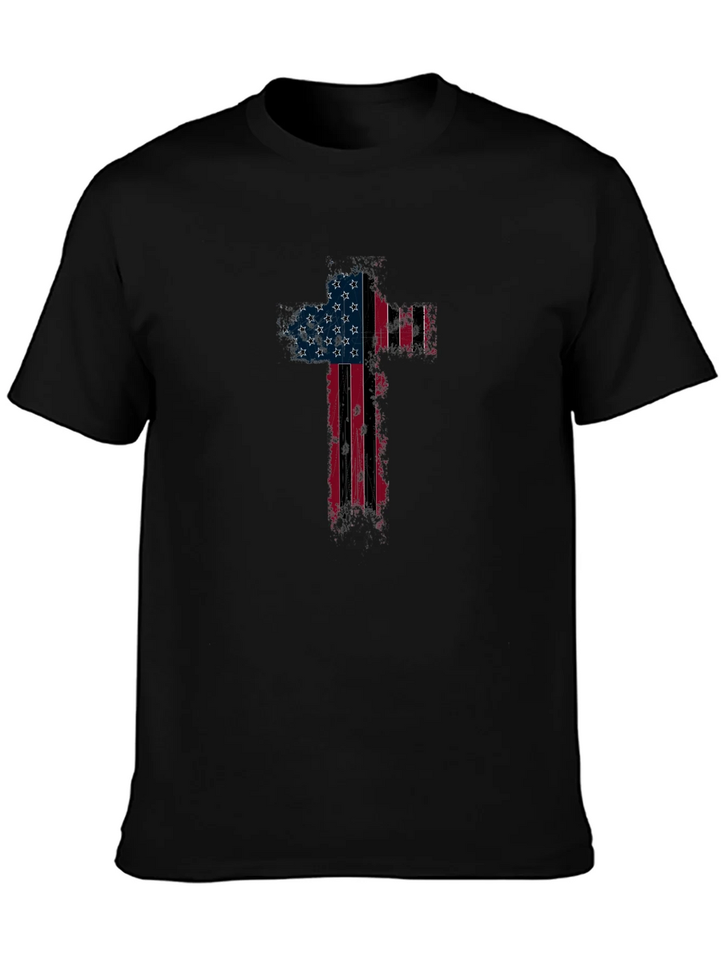 American Flag Cross Graphic T-Shirt product image 6