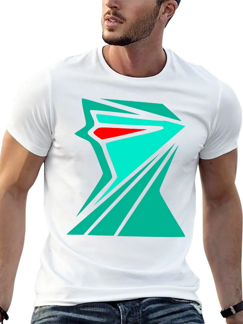 Abstract Geometric Tee - Edgy Streetwear Style product image 4