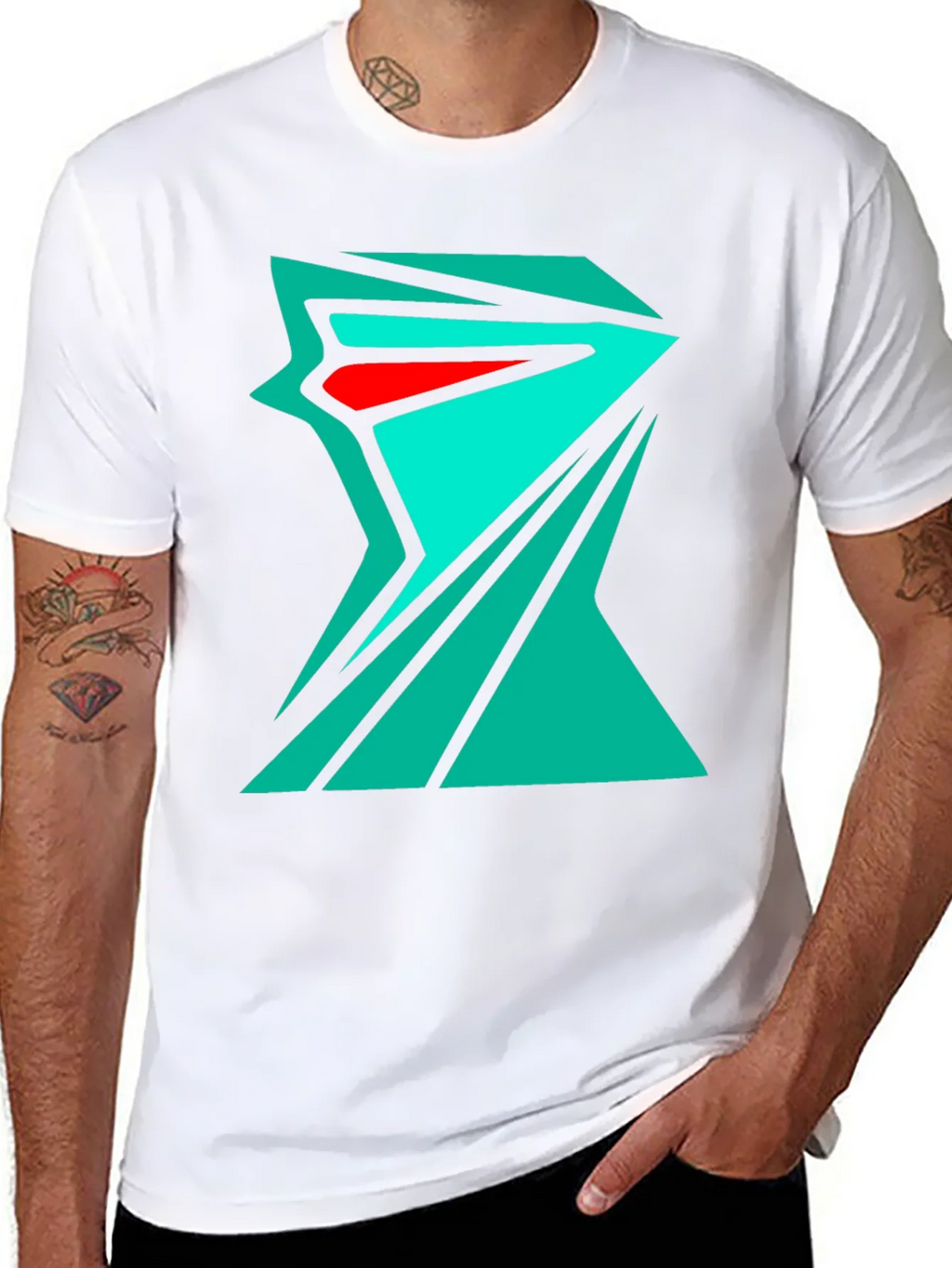 Abstract Geometric Tee - Edgy Streetwear Style product image 10