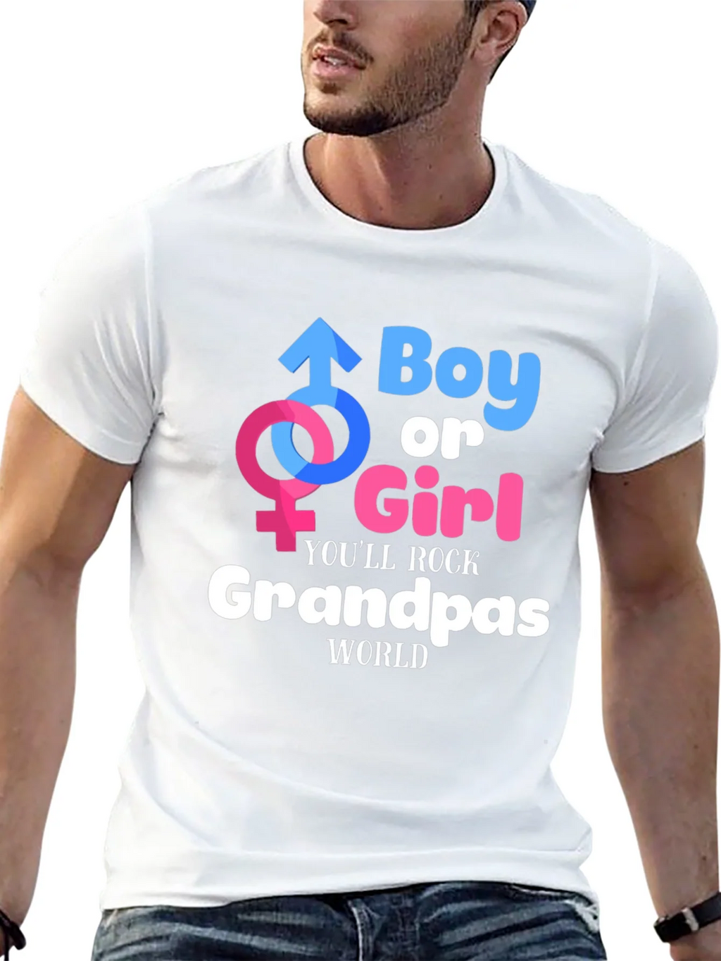 Boy or Girl Grandpa T-Shirt product image 4