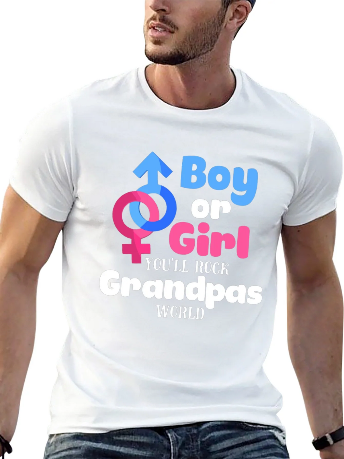 Boy or Girl Grandpa T-Shirt product image 4