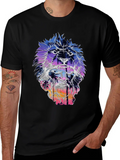 Lion Sunset Graphic Tee - Unique Design product image 1