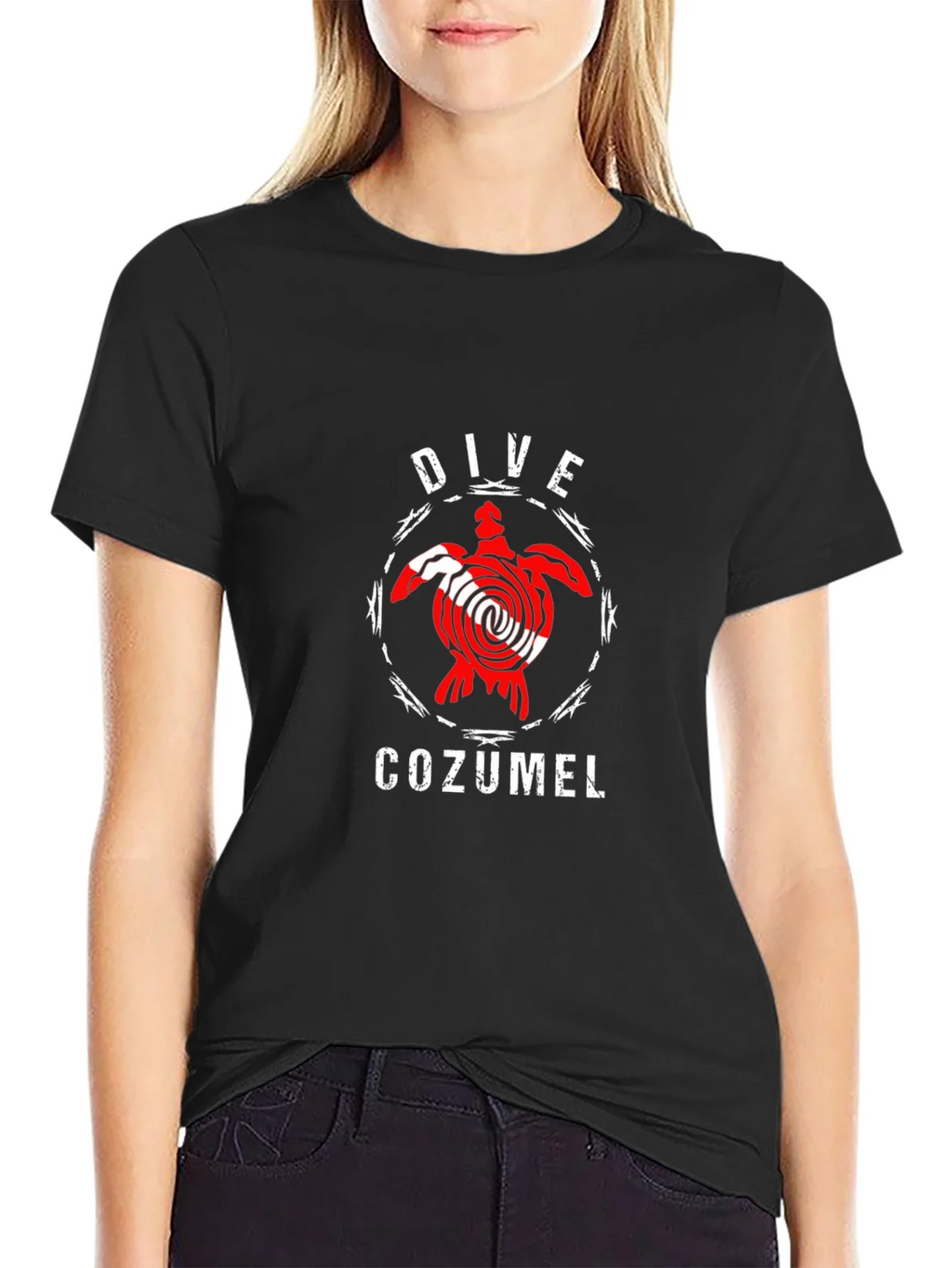 Dive Cozumel Black T-Shirt - Turtle Design product image 5
