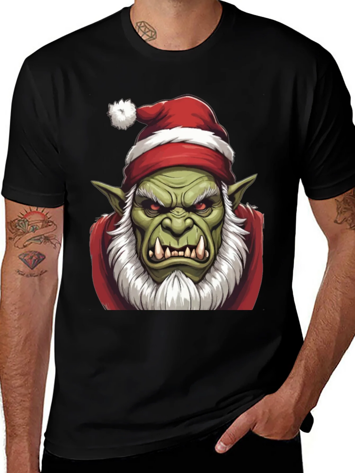 Festive Orc T-Shirt - Holiday Grump product image 1
