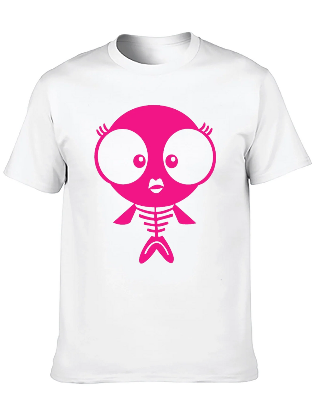 Funky Pink Creature Graphic Black T-Shirt product image 12