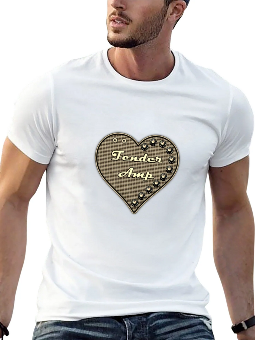 Fender Amp Heart Graphic Black T-Shirt product image 4