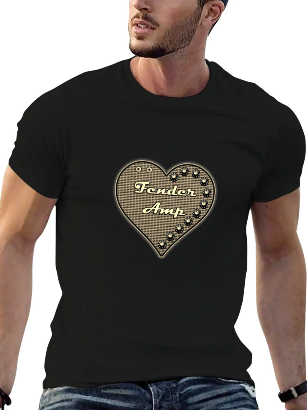 Fender Amp Heart Graphic Black T-Shirt product image 9