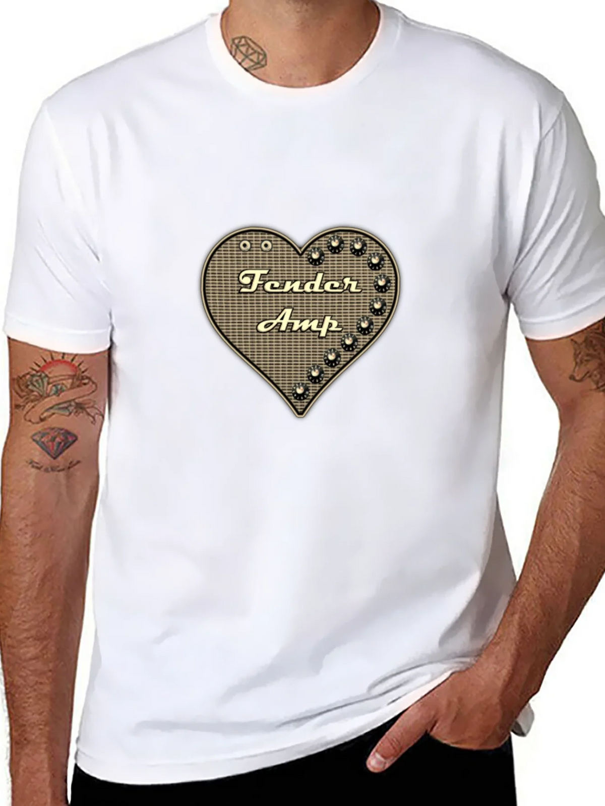 Fender Amp Heart Graphic Black T-Shirt product image 10