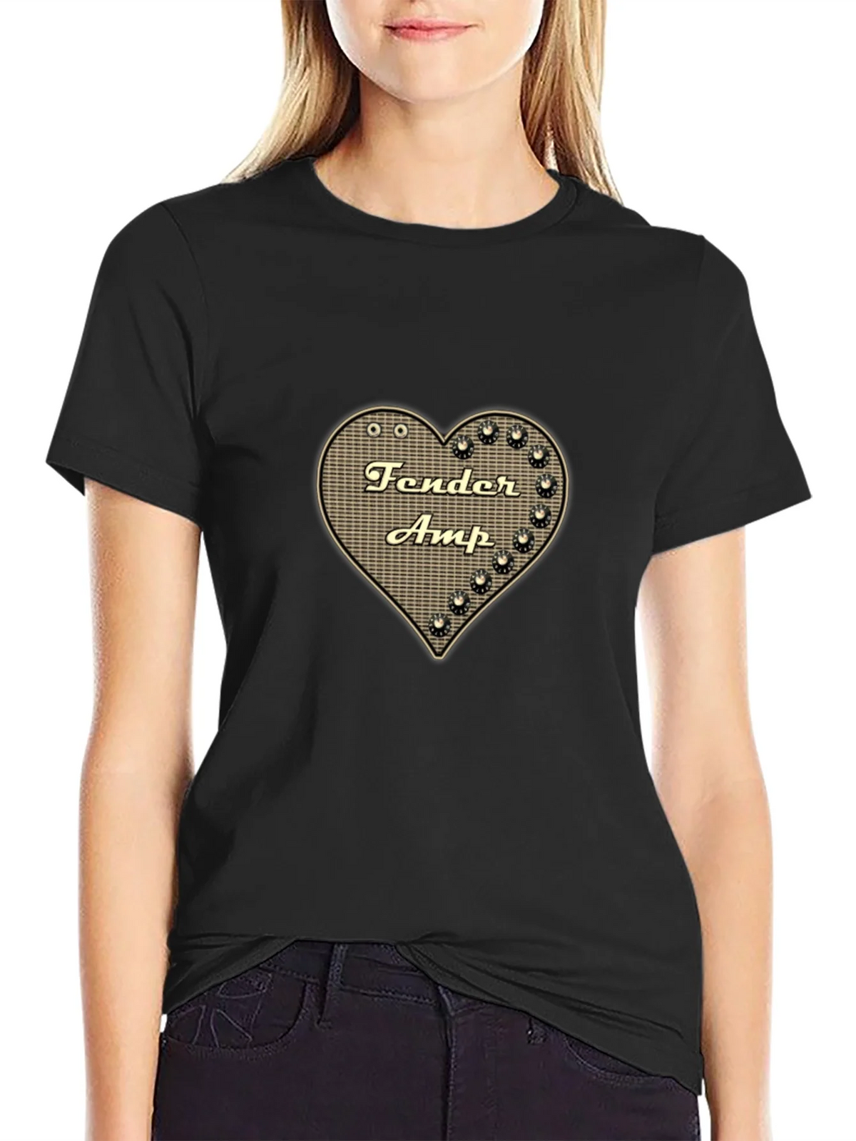 Fender Amp Heart Graphic Black T-Shirt product image 5
