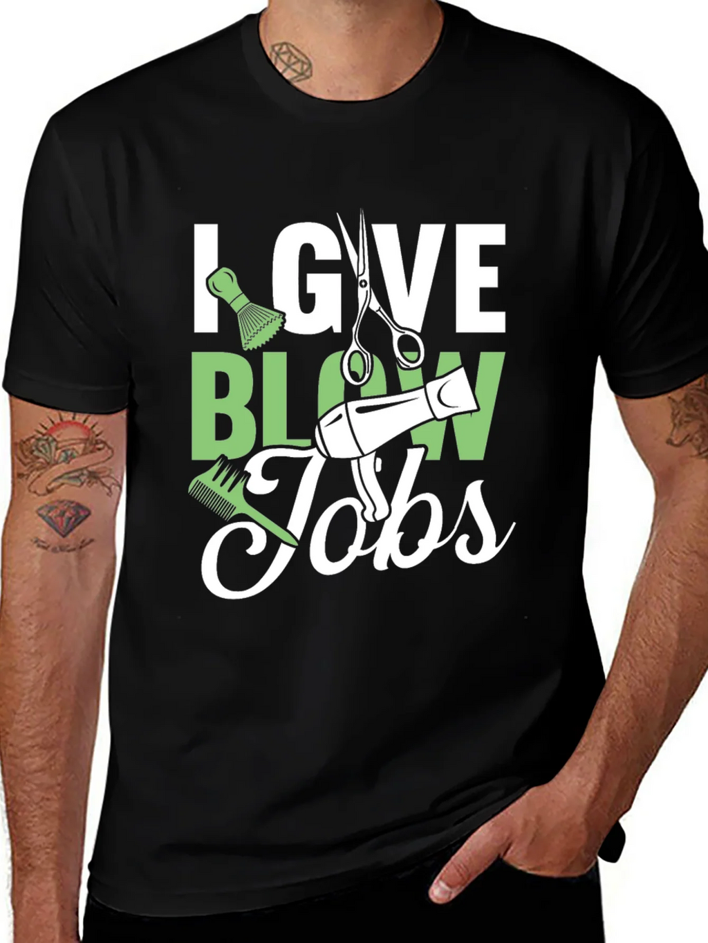 Stylist Humor T-Shirt: I Give Blow Jobs product image 1