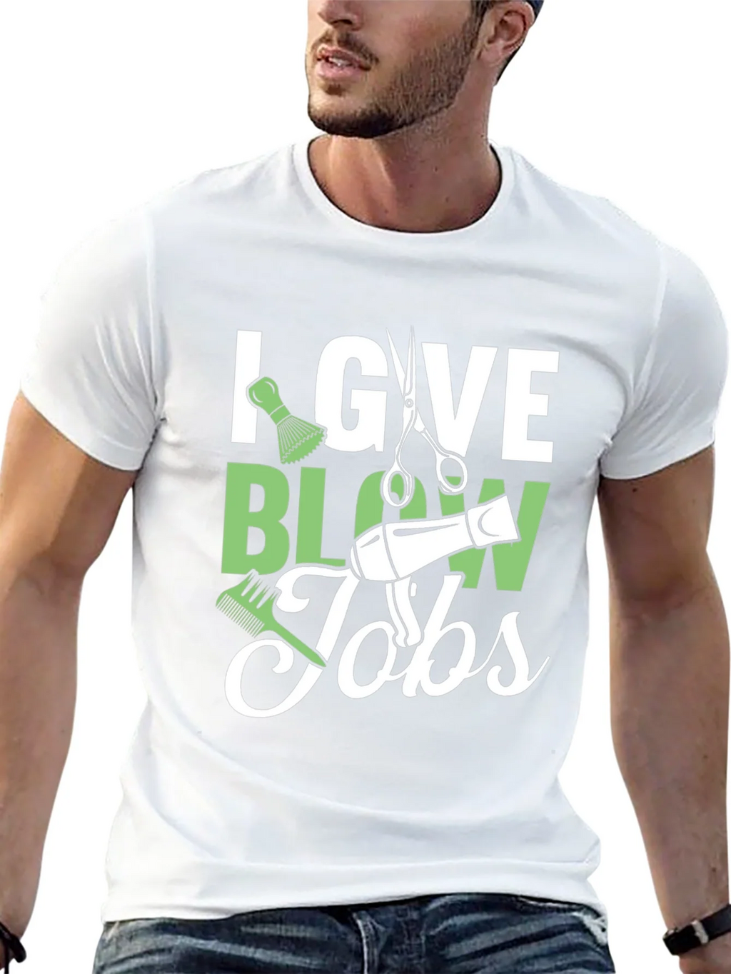 Stylist Humor T-Shirt: I Give Blow Jobs product image 4