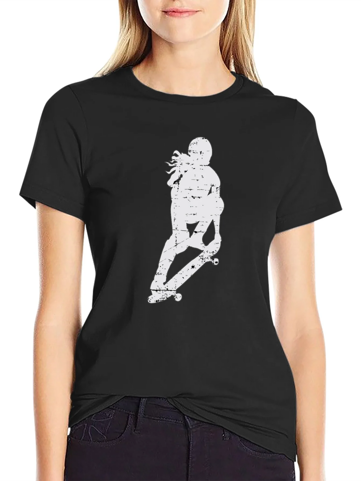 Skateboarder Graphic Tee - Casual Black T-Shirt product image 5