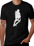 Skateboarder Graphic Tee - Casual Black T-Shirt product image 1
