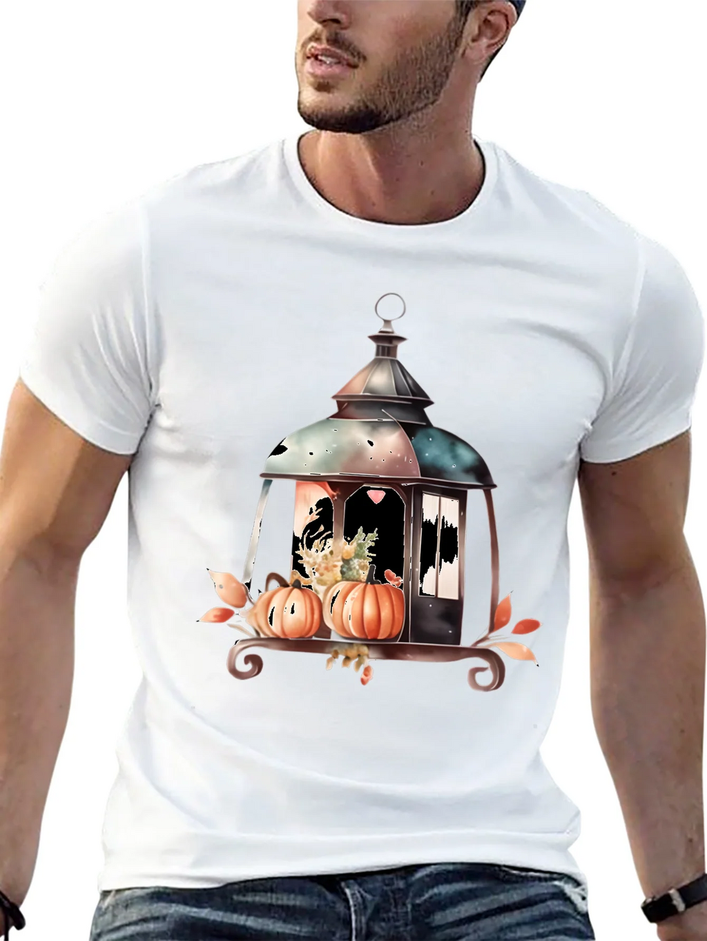 Lantern & Pumpkin Graphic Tee product image 4