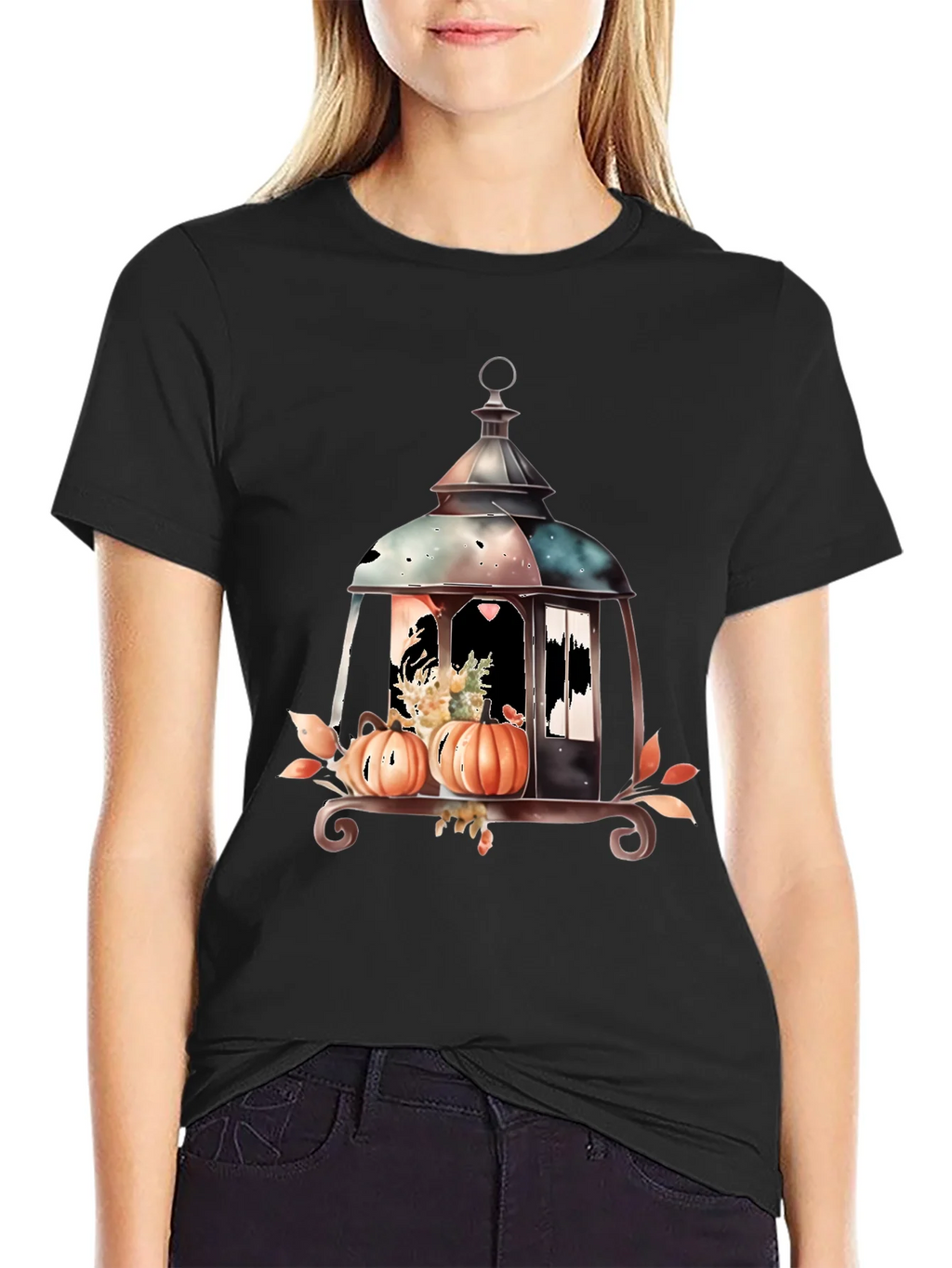 Lantern & Pumpkin Graphic Tee product image 5