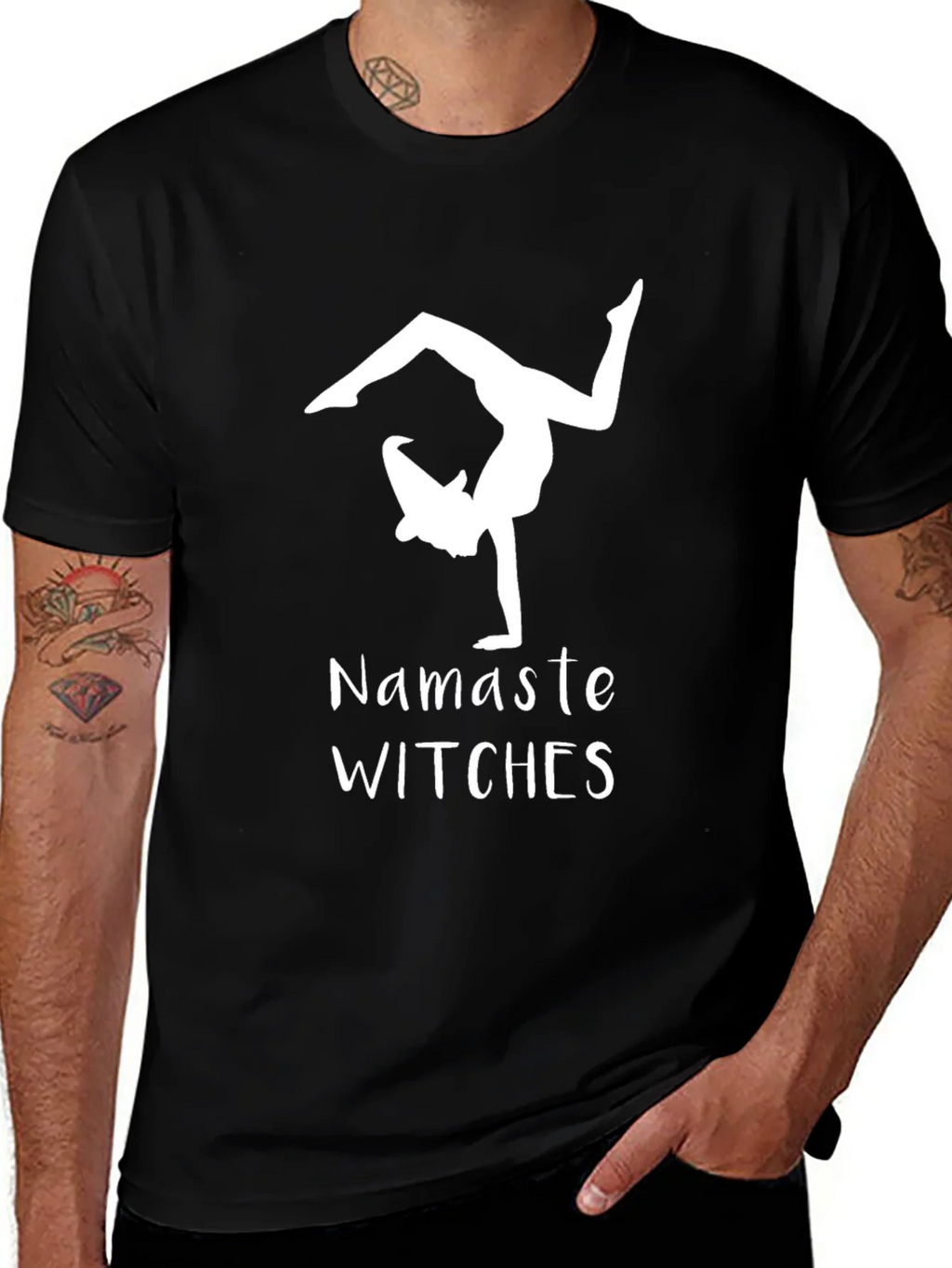 Namaste Witches T-Shirt - Yoga Witch Tee product image 1