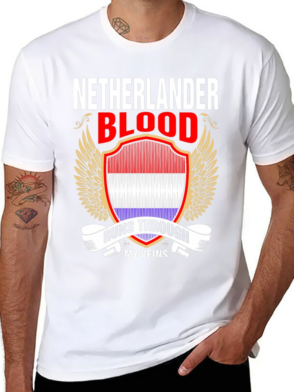 Netherlander Blood Runs Through My Veins T-Shirt product image 10