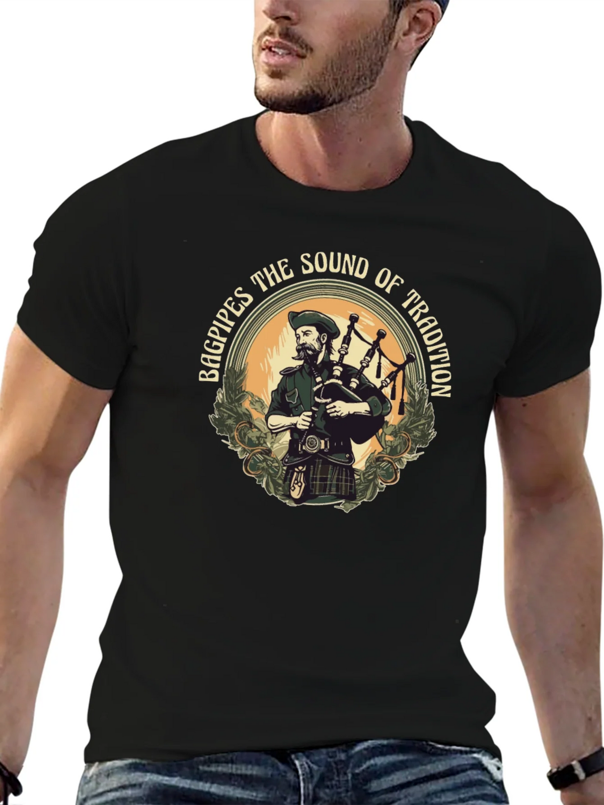 Bagpipes the Sound of Tradition Graphic T-Shirt product image 9