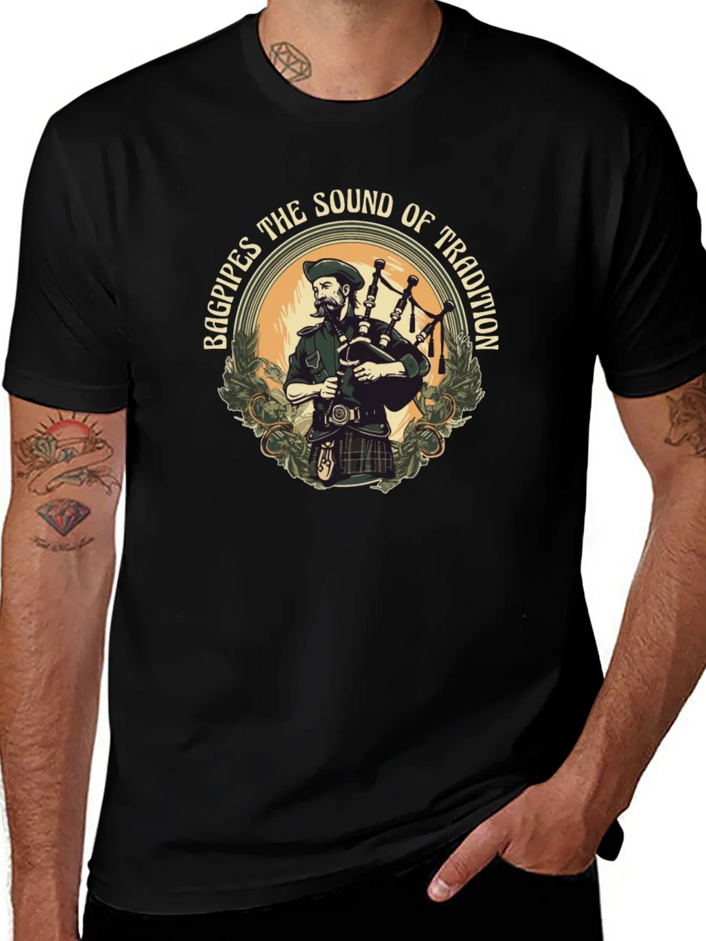 Bagpipes the Sound of Tradition Graphic T-Shirt product image 1
