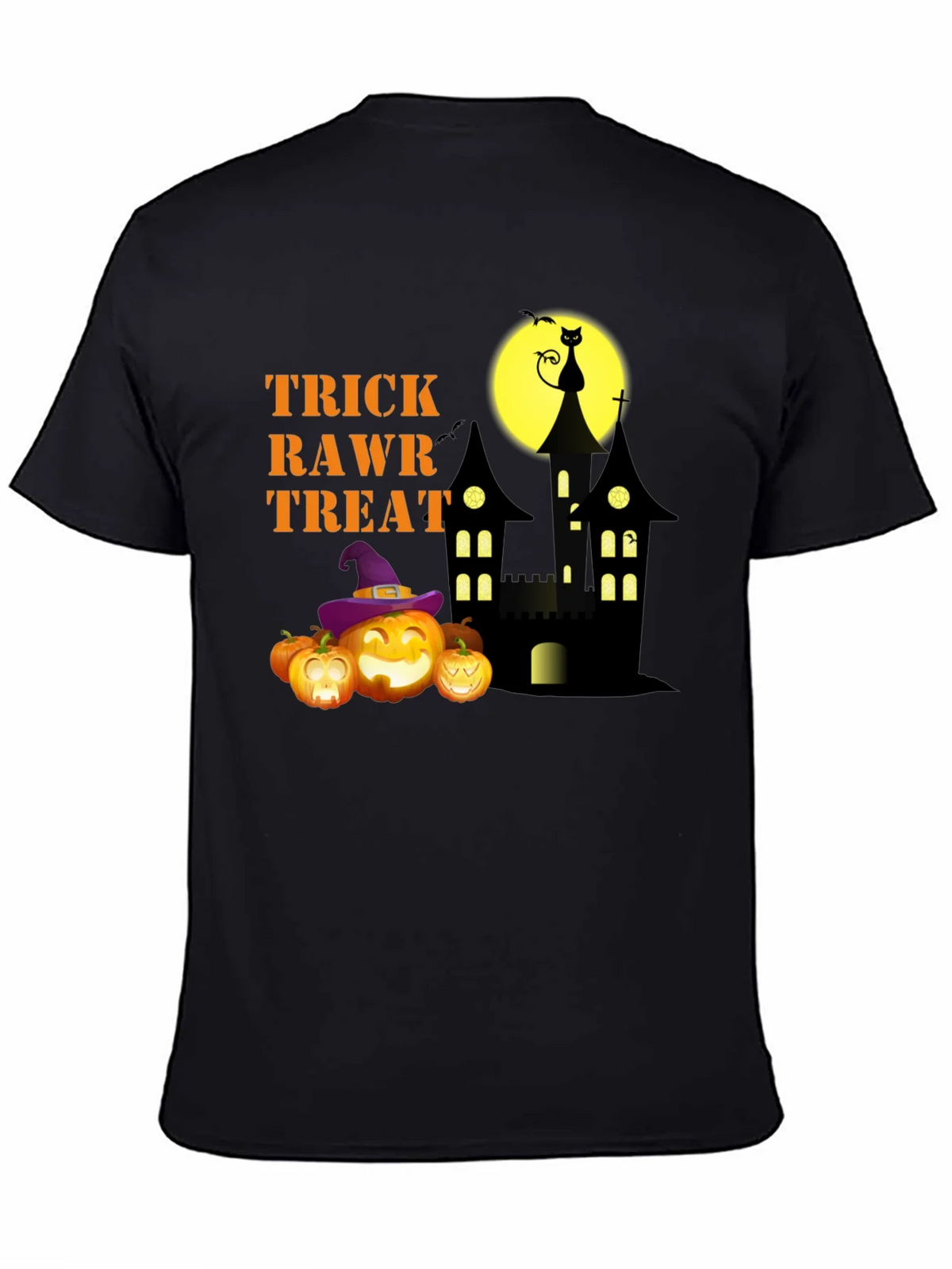 Halloween Trick Rawr Treat Graphic Tee