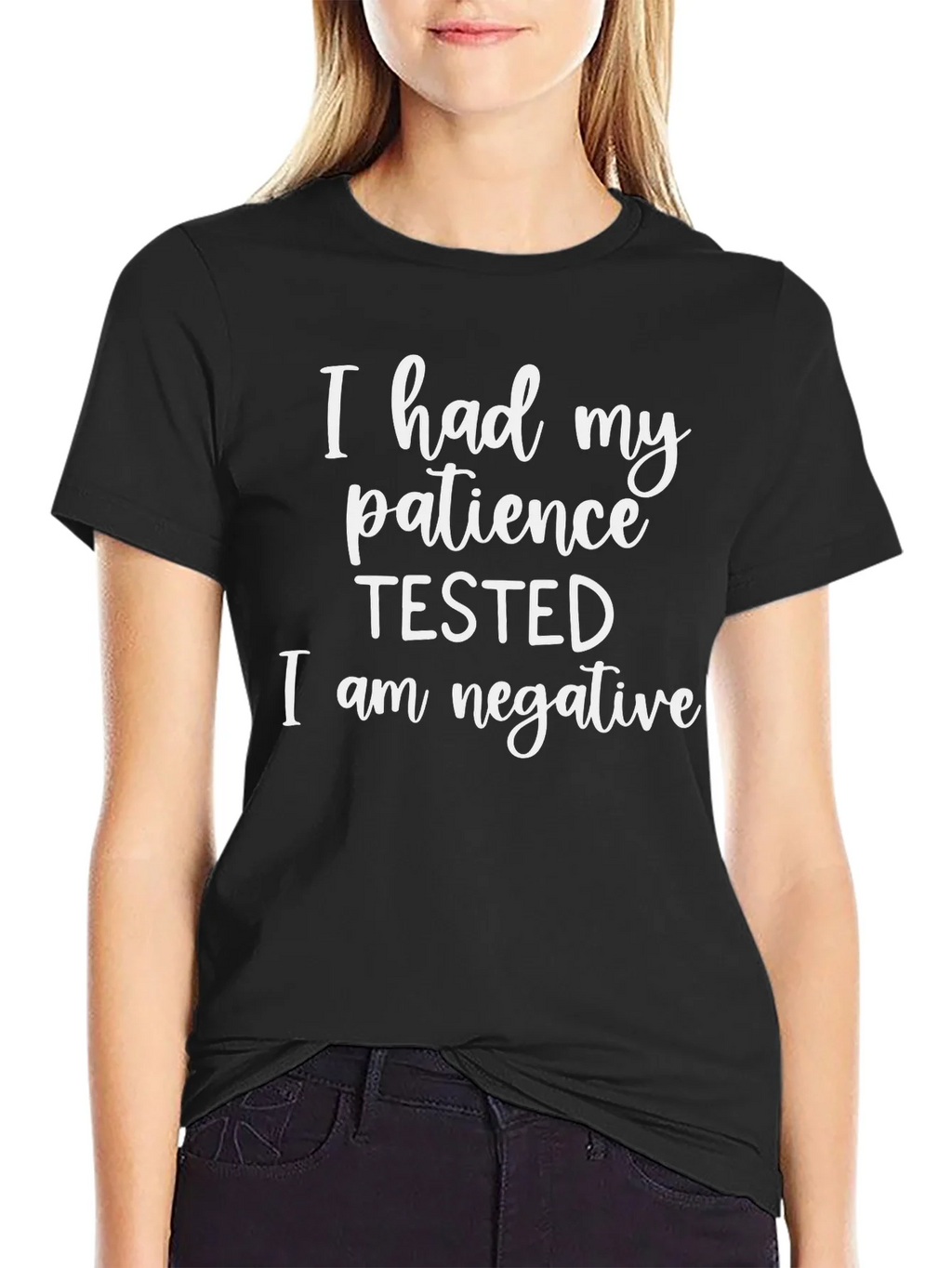 Humorous Patience Tested Black T-Shirt product image 5