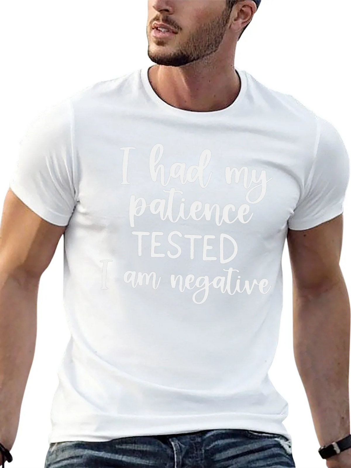 Humorous Patience Tested Black T-Shirt product image 4