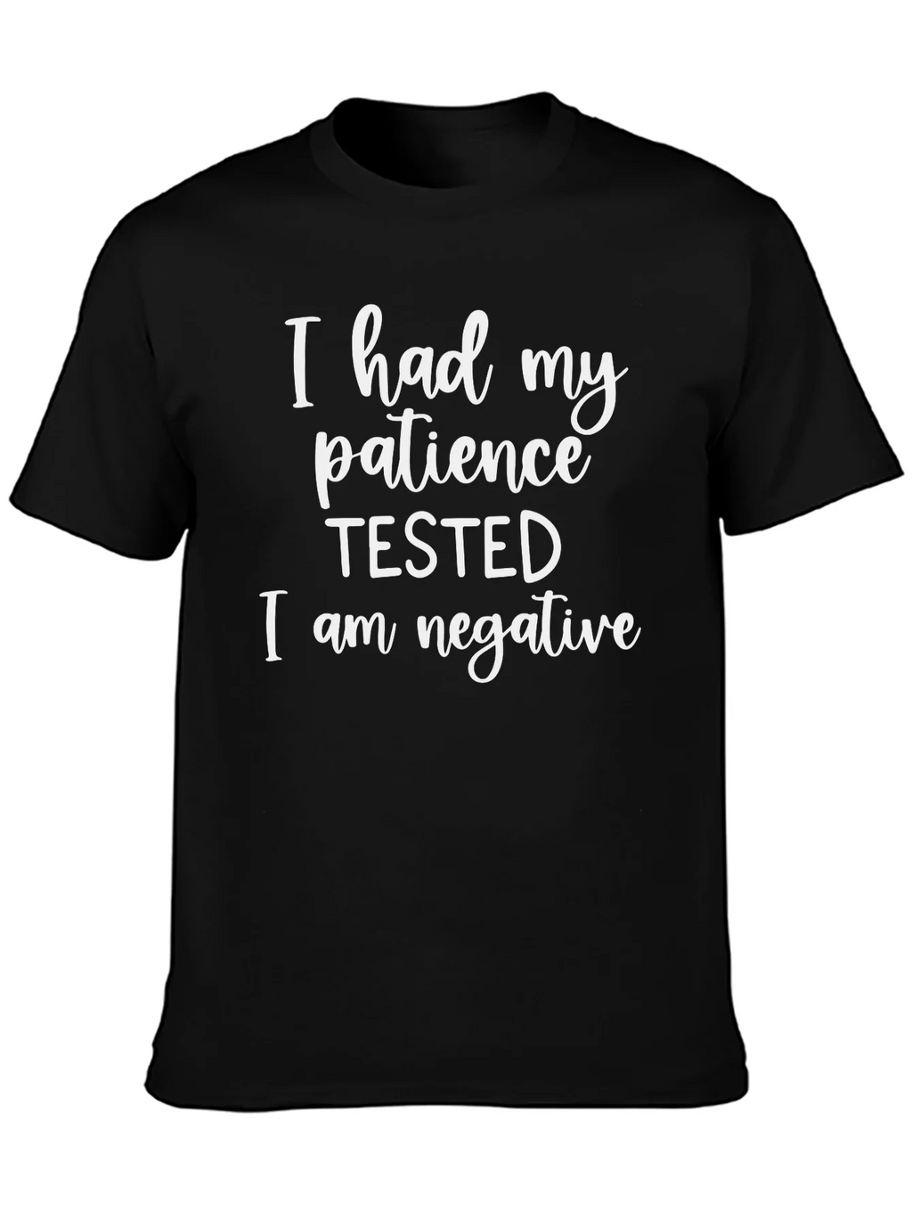 Humorous Patience Tested Black T-Shirt product image 6