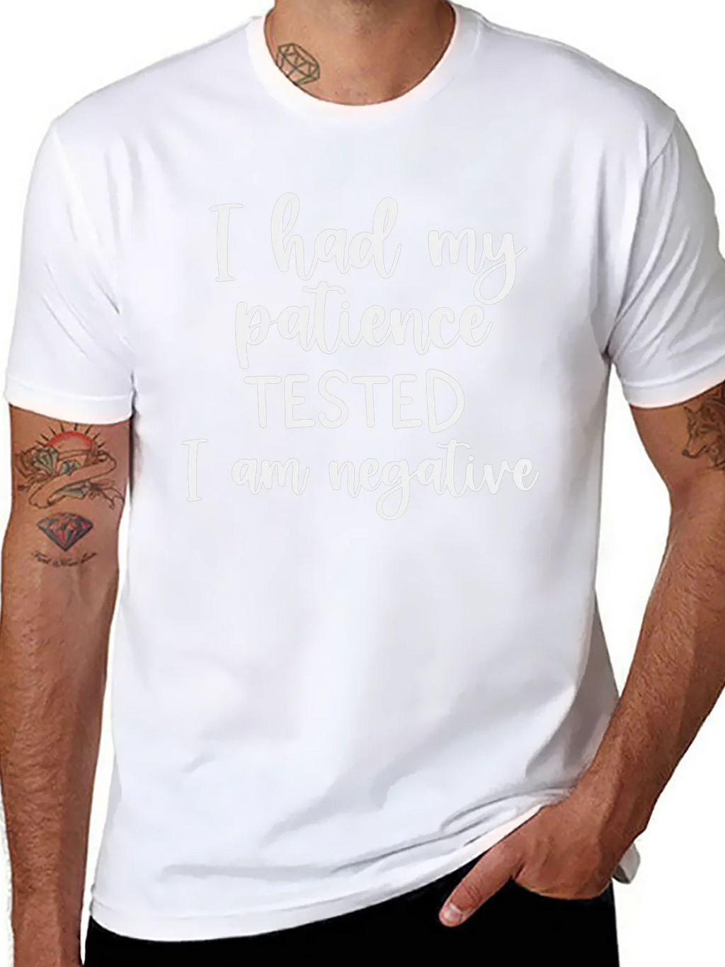 Humorous Patience Tested Black T-Shirt product image 10