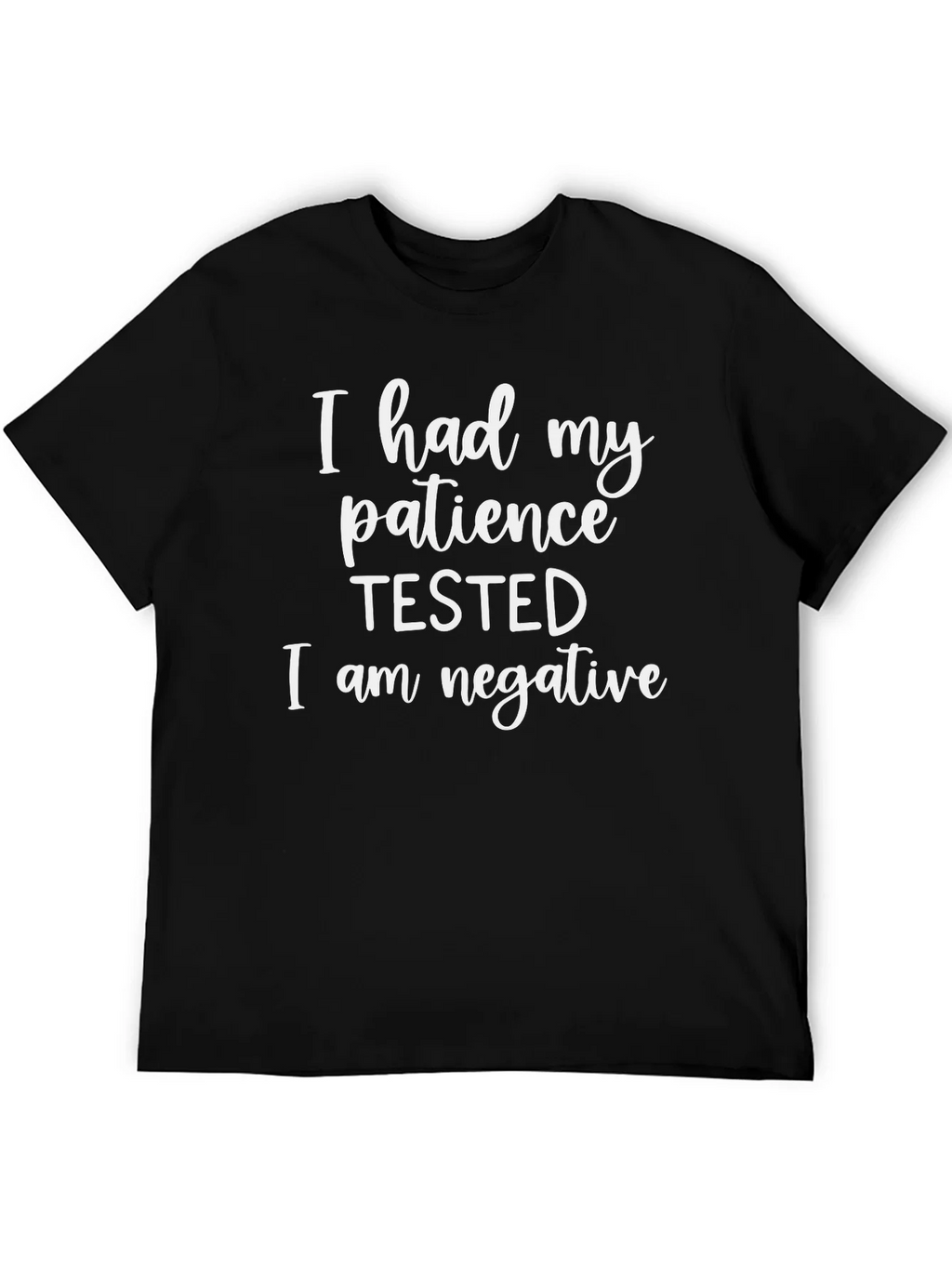 Humorous Patience Tested Black T-Shirt product image 8