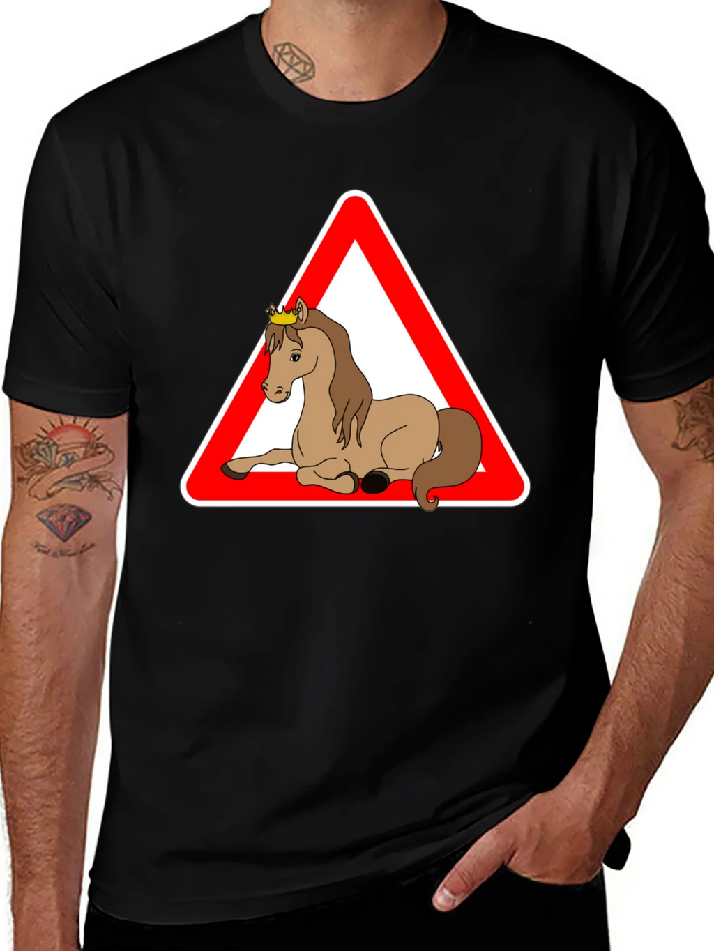 Novelty Horse Crossing T-Shirt product image 1