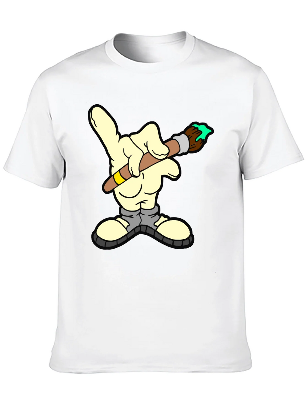 Cartoon Hand Painter T-Shirt - Unique Graphic Tee product image 12