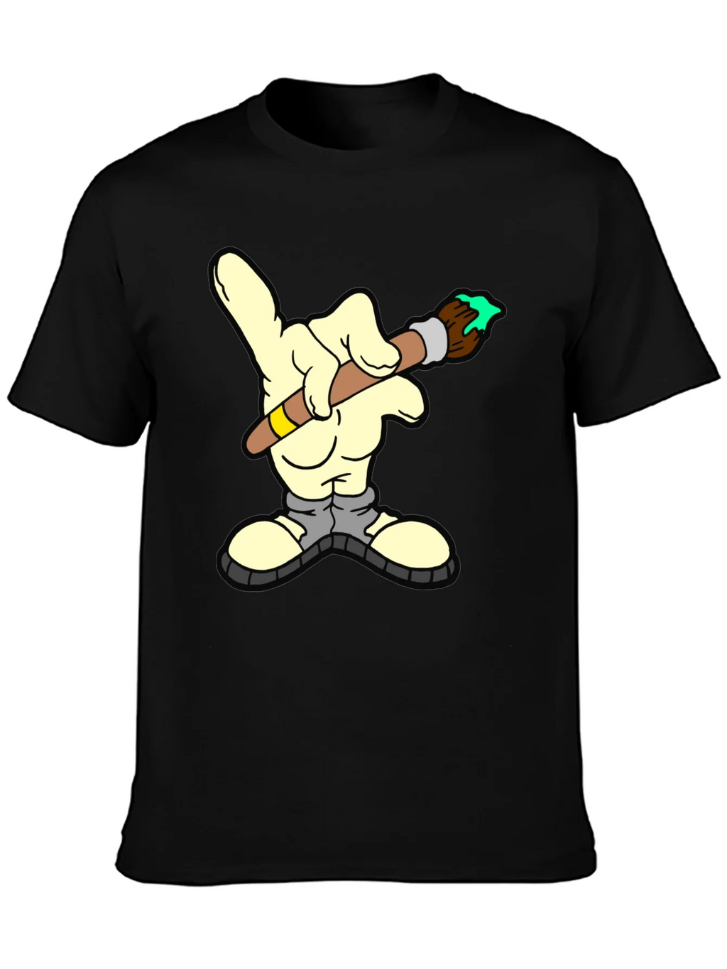 Cartoon Hand Painter T-Shirt - Unique Graphic Tee product image 6