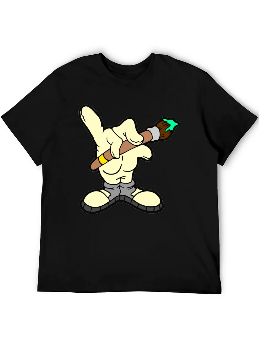 Cartoon Hand Painter T-Shirt - Unique Graphic Tee product image 8
