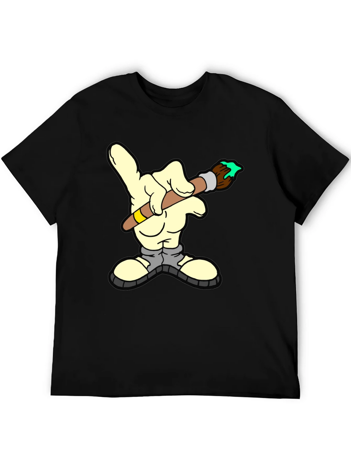 Cartoon Hand Painter T-Shirt - Unique Graphic Tee product image 8