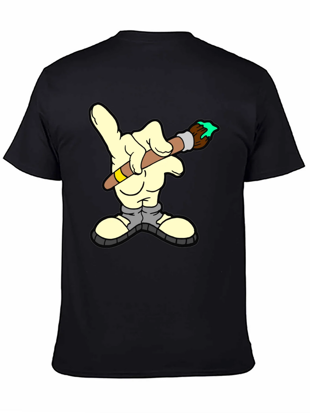 Cartoon Hand Painter T-Shirt - Unique Graphic Tee product image 7