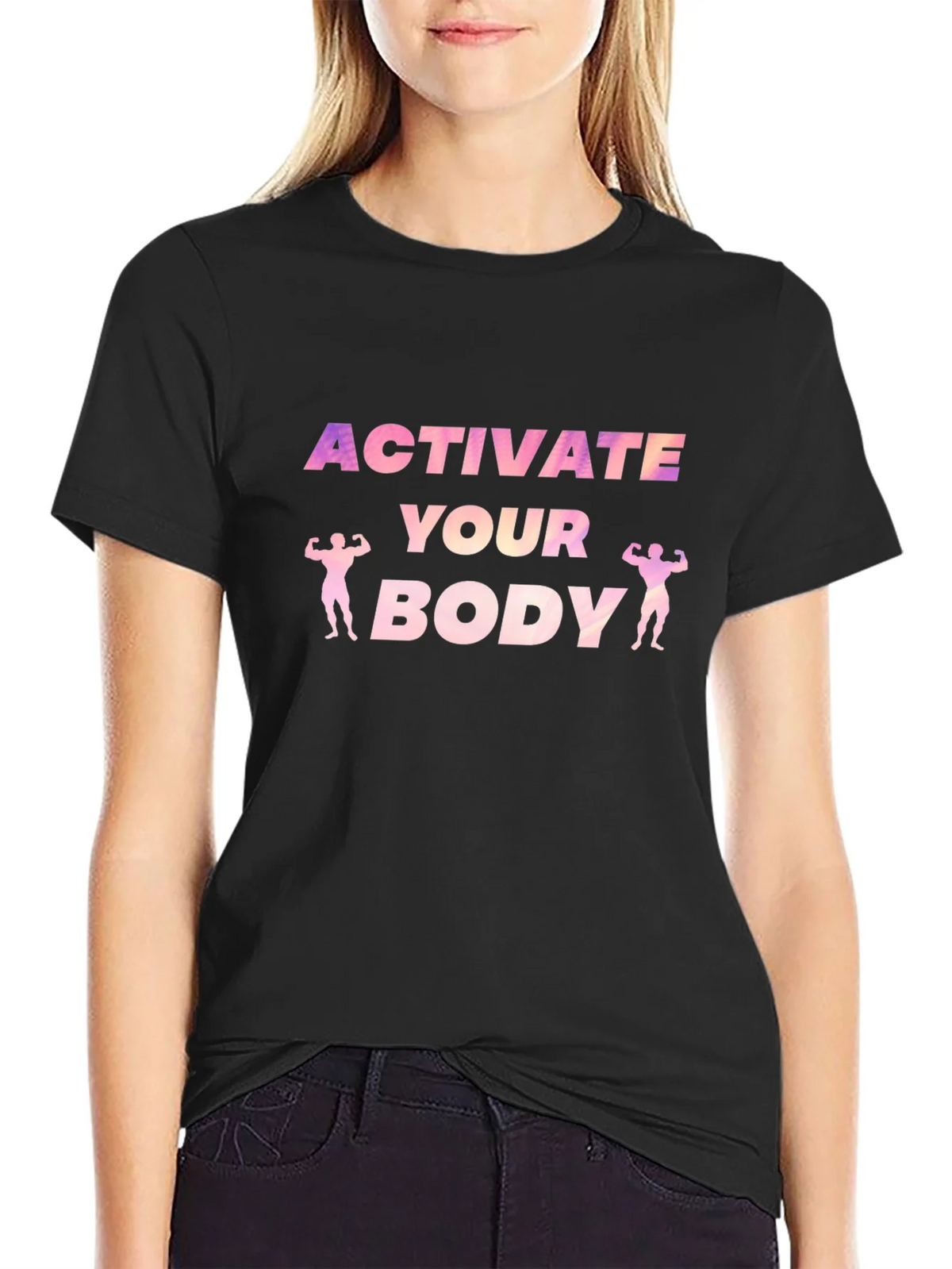 Activate Your Body Graphic Tee - Black product image 5