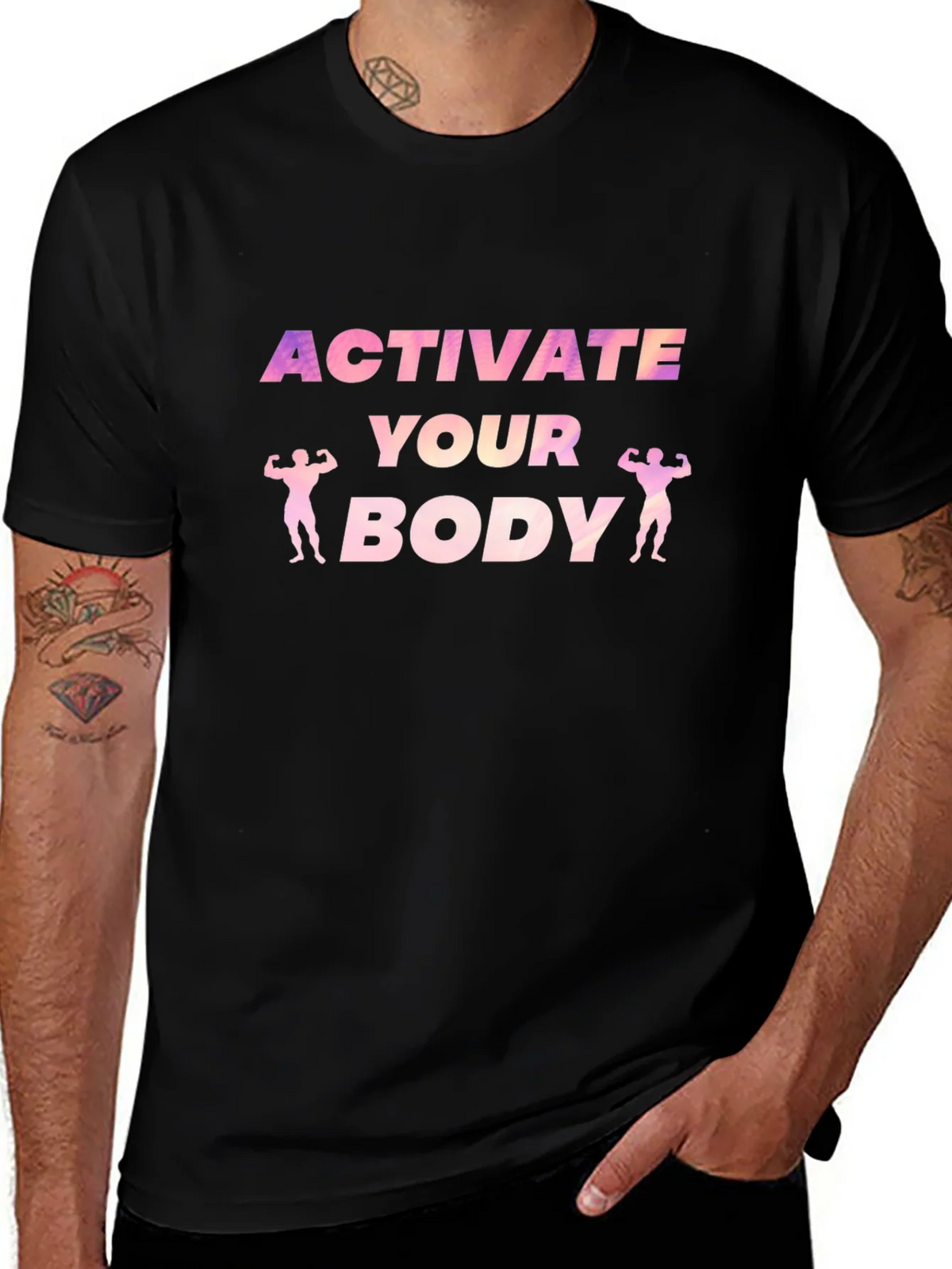Activate Your Body Graphic Tee - Black product image 1