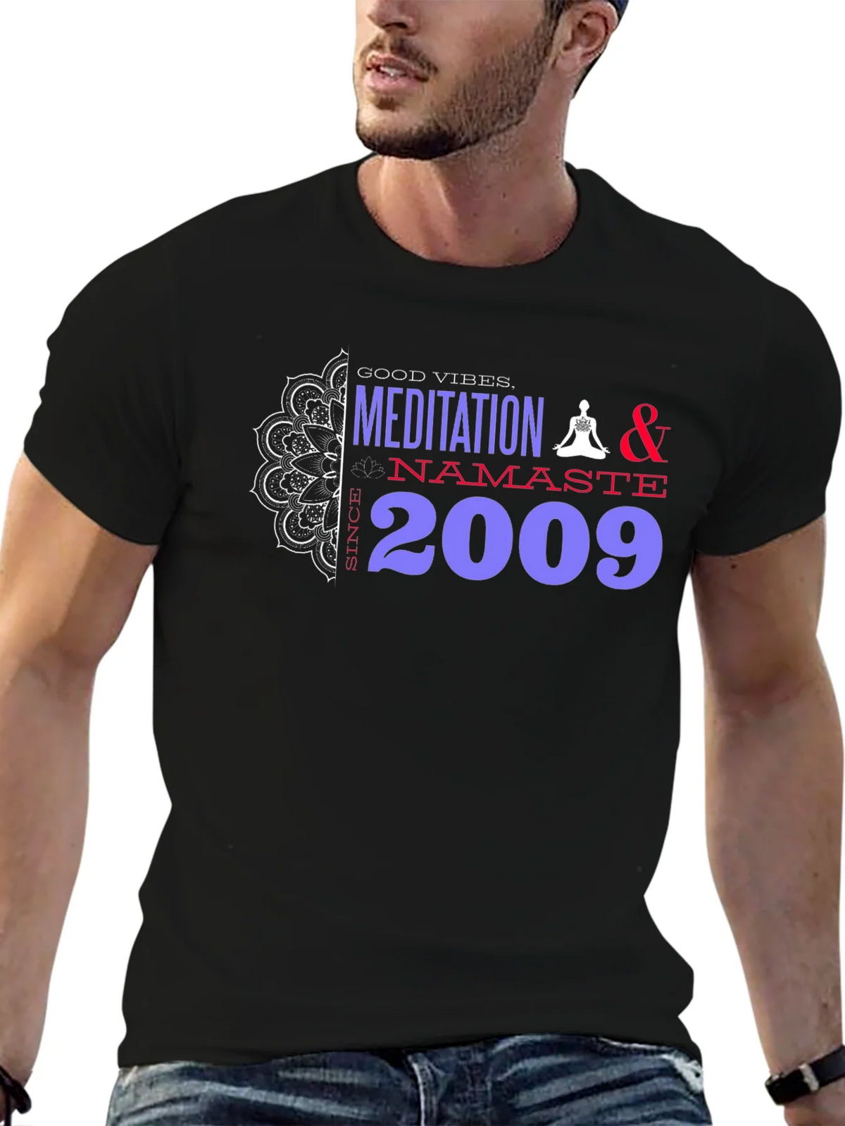 Meditation Namaste T-Shirt - Good Vibes Since 2009 product image 9