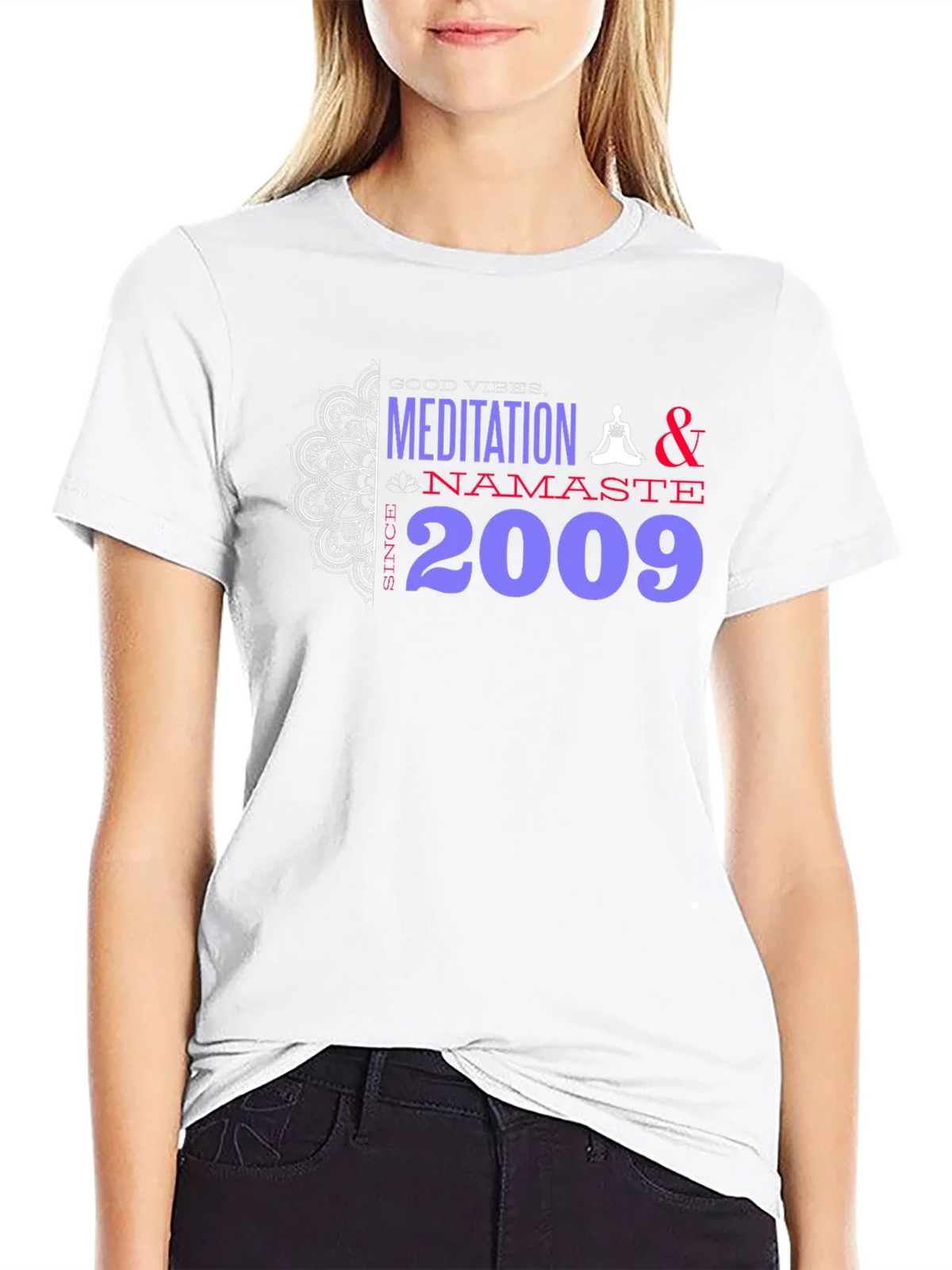 Meditation Namaste T-Shirt - Good Vibes Since 2009 product image 11